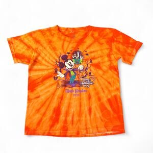 2023 Disney Parks Mickeys Not So Scary Halloween Party Shirt Glow TieDye Youth M